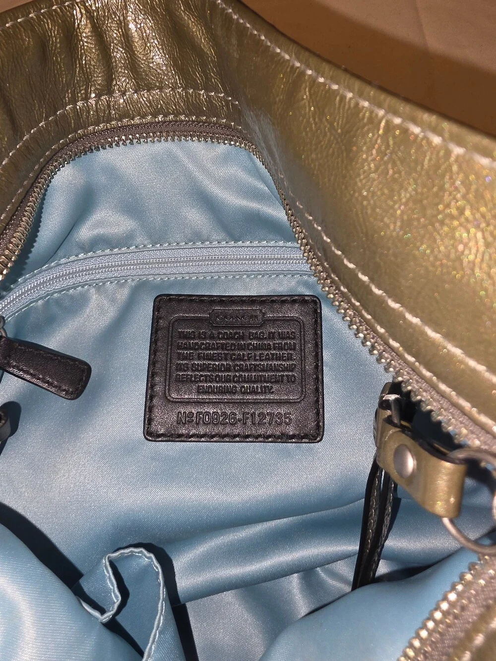 Coach Editorial Zoe Patent Leather Hobo